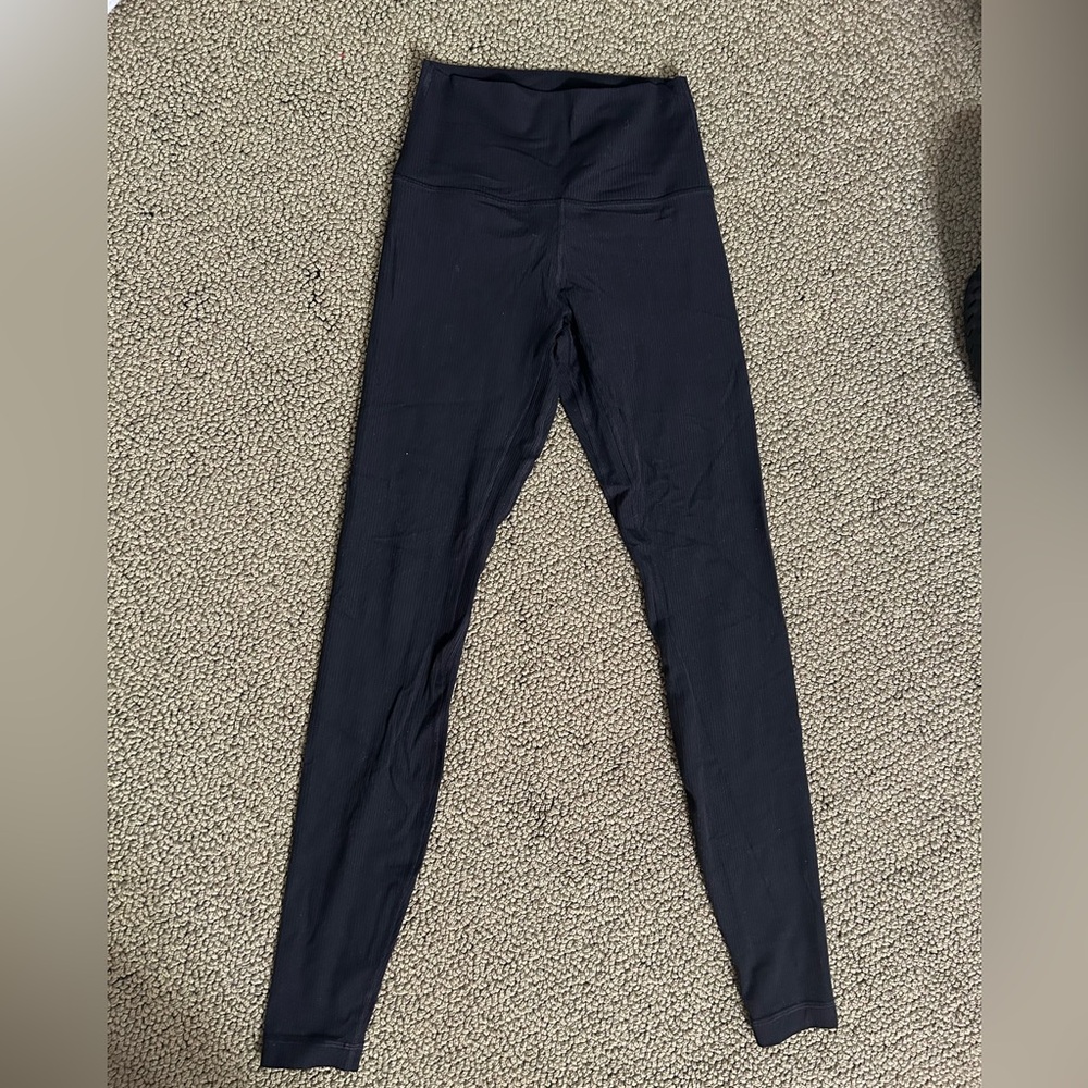 Lululemon Align Leggings Ribbed Black Size 4